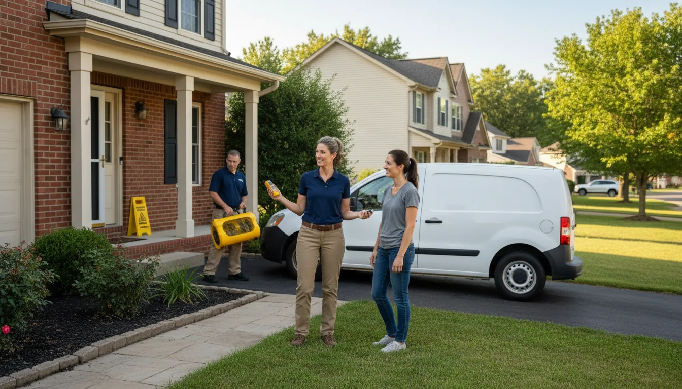 Residential water damage restoration in Balsam, NC
